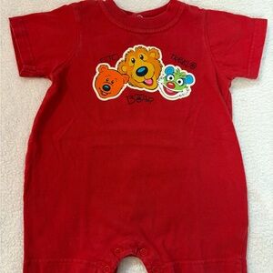 Vintage Bear in the Big Blue House One-Piece Romper size 12 months